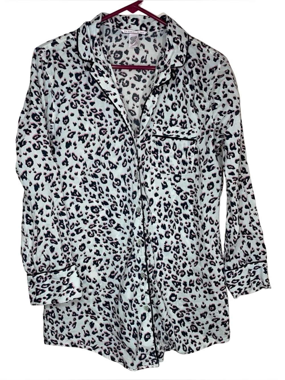 Victoria's Secret Pink and Black Leopard Sleep Shirt